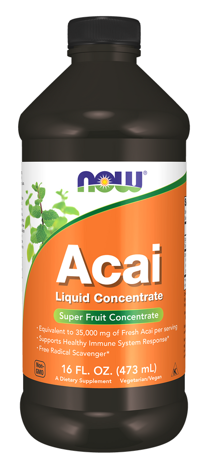 NOW Supplements, Acai Liquid, Super Fruit Concentrate, 16 fl. oz