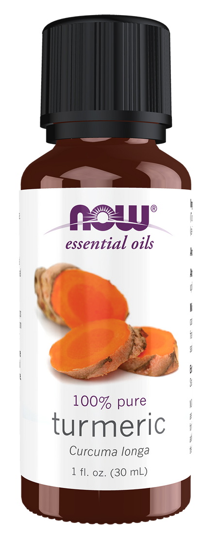 NOW Essential Oils, Turmeric Oil, Undiluted, Steam Distilled, 1 fl. oz