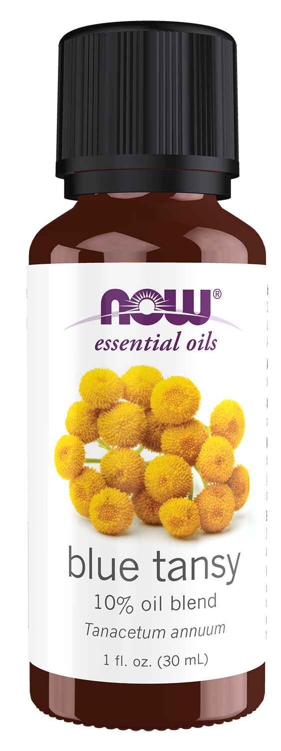 NOW Essential Oils, Blue Tansy Oil Blend with Jojoba, 1 fl. oz