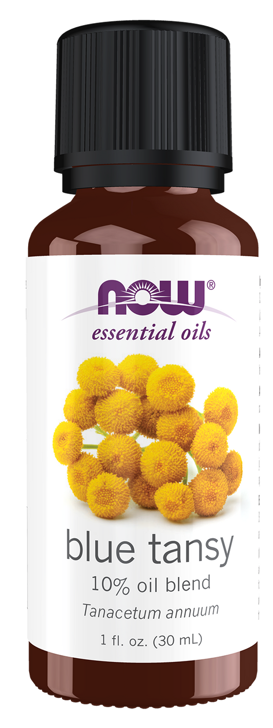 NOW Essential Oils, Blue Tansy Oil Blend with Jojoba, 1 fl. oz