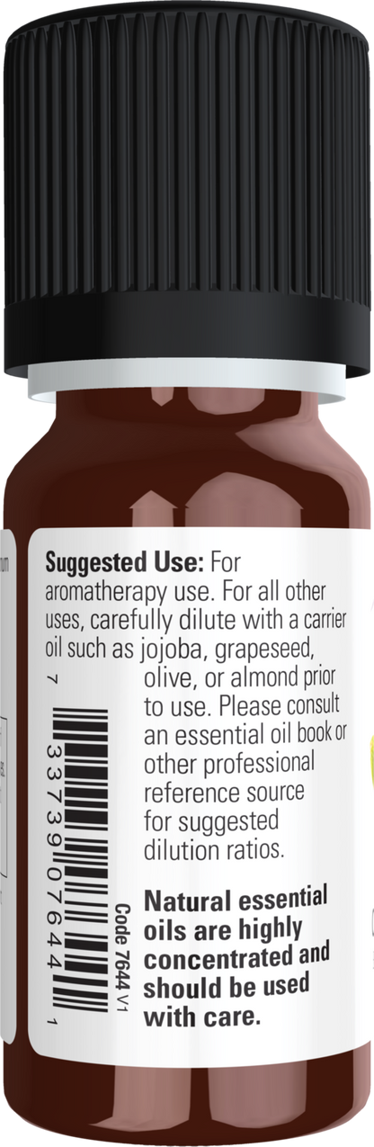 NOW Essential Oils, Cardamom Oil, Undiluted, Steam Distilled, 10 mL