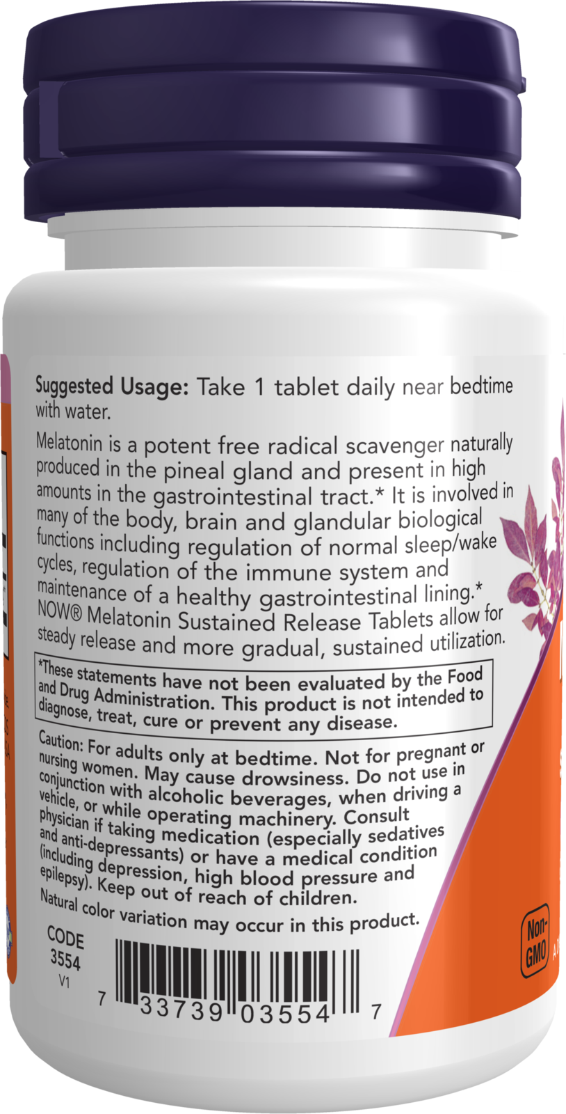 NOW Supplements, Melatonin 5 mg, Sustained Release, 120 Tabs