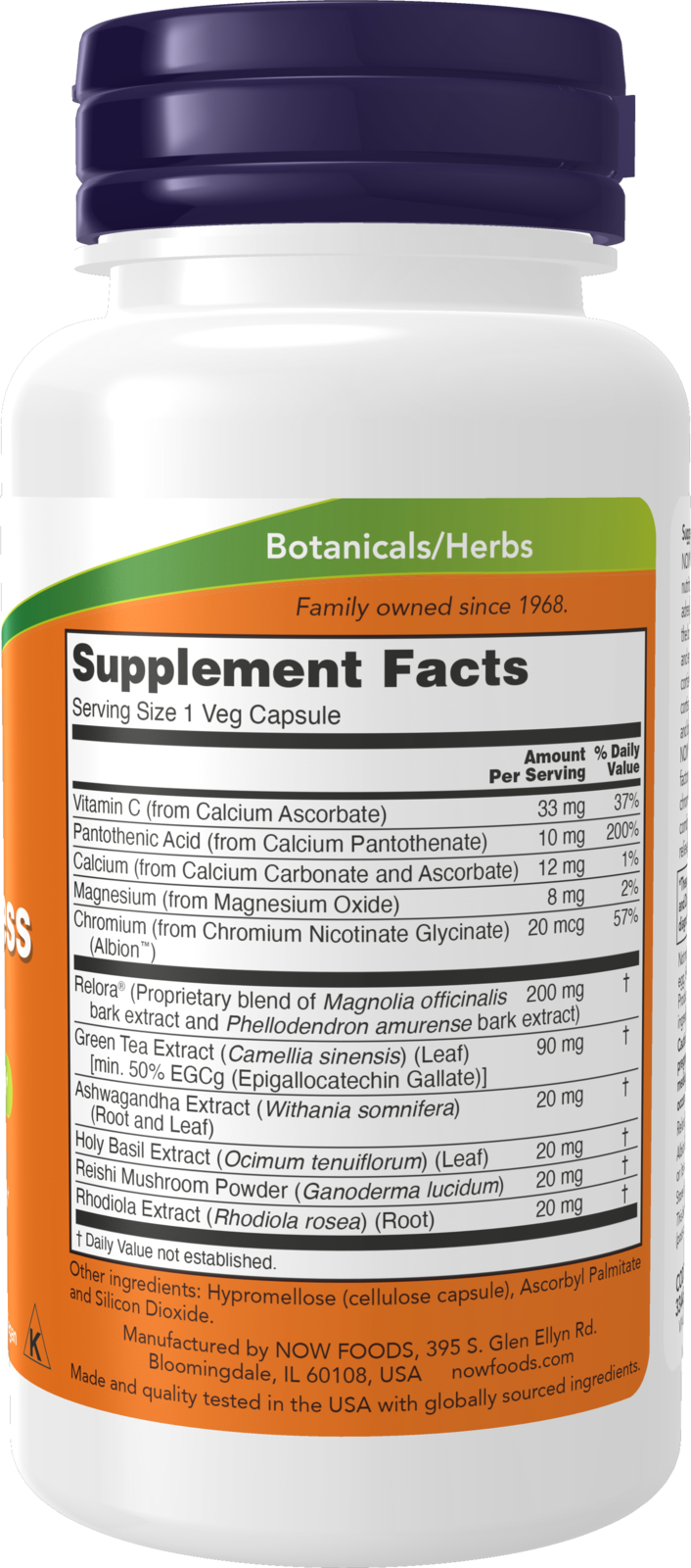 NOW Supplements, Adrenal Stress Support with Relora®,  90 Veg Caps