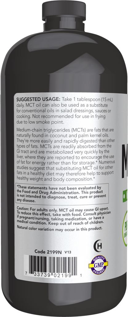 NOW Sports, MCT  Oil 14 g, Weight Management*, Liquid, 32 fl. oz