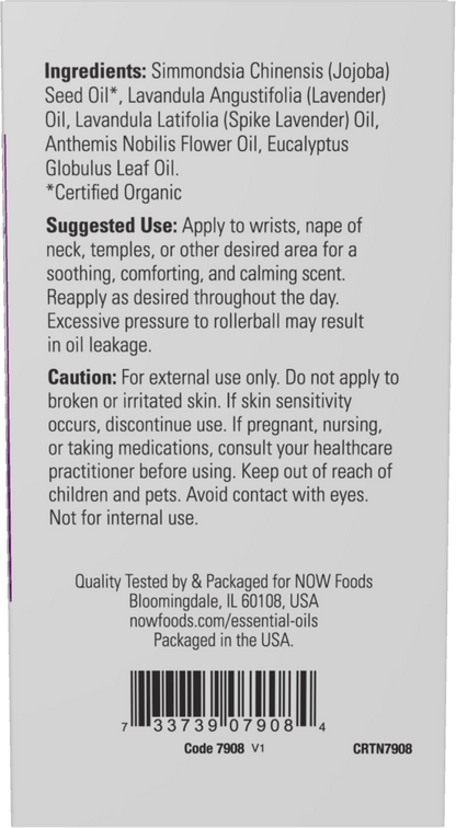 NOW Essential Oils, Head Relief Soothing Roll-On,  10 mL