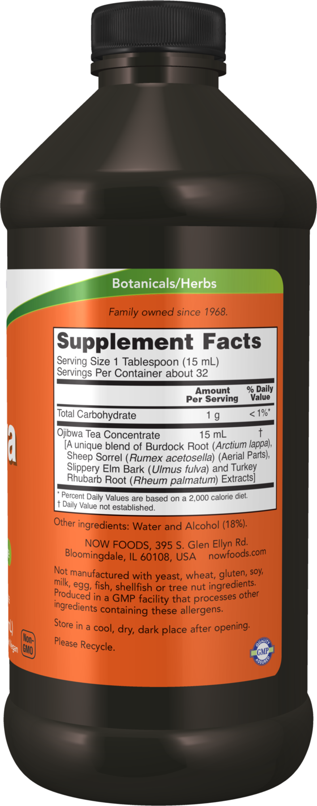 NOW Supplements, Ojibwa Tea, Herbal Concentrate, 16 oz