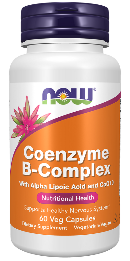NOW Supplements, Co-Enzyme B Complex with ALA and CoQ10, 60 Veg Caps