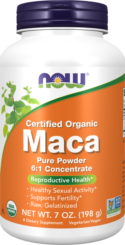 NOW Supplements, Organic Maca (Lepidium meyenii) Pure Powder, Reproductive Health*, 7-Ounce