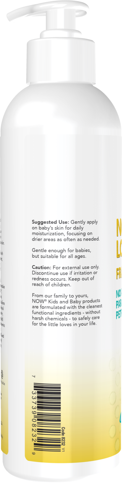 NOW Baby, Nourishing Baby Lotion, Fragrance Free, Paraben Free, 8 Fluid Ounces