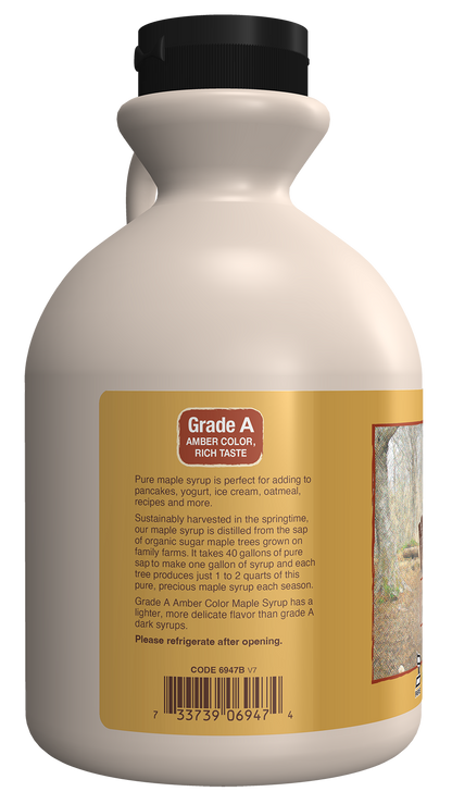 NOW Foods, Certified Organic Maple Syrup, Grade A Amber Color, 32 fl. oz
