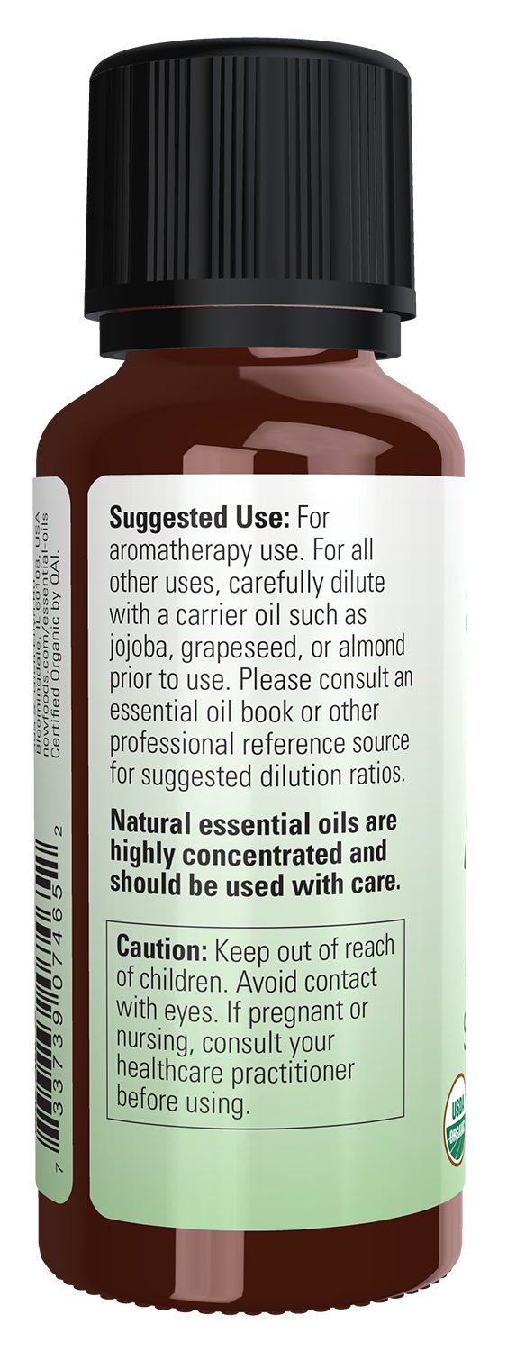 NOW Essential Oils, Organic Spearmint Oil, Steam Distilled, 1 fl. oz