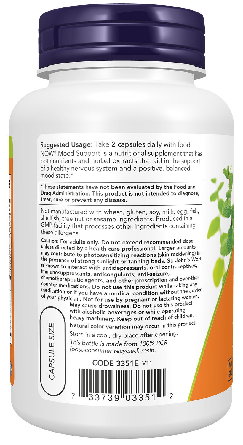 NOW Supplements, Mood Support with St. John's Wort, 90 Veg Caps