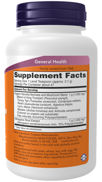 NOW Supplements, Mushroom Immune Renew, Immune System Support*, 3.5 oz