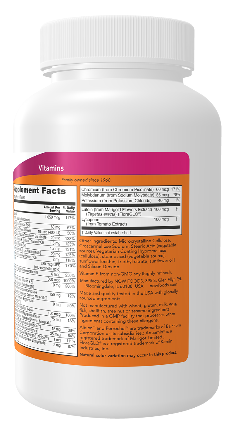 NOW Supplements, Daily Vits™, One Tablet Daily, 250 Tabs