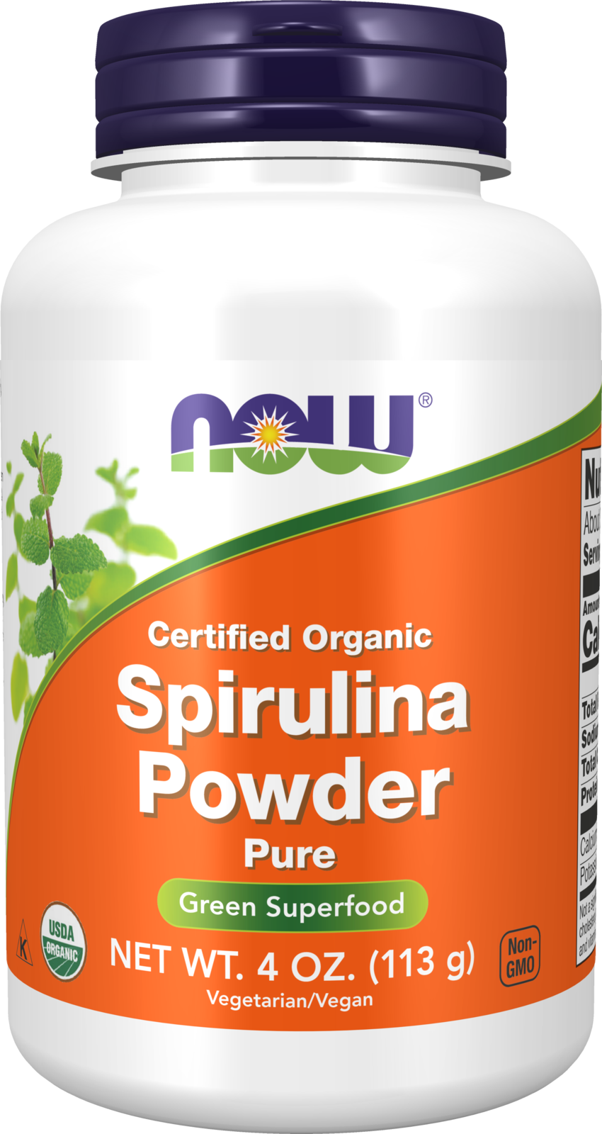 NOW Supplements, Certified Organic, Spirulina Powder, With Naturally Occurring Vitamins, Minerals and GLA, 4-Ounce
