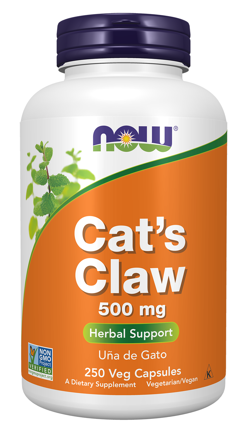 NOW Supplements, Cat's Claw  500 mg, Herbal Supplement, 250 Veg Caps