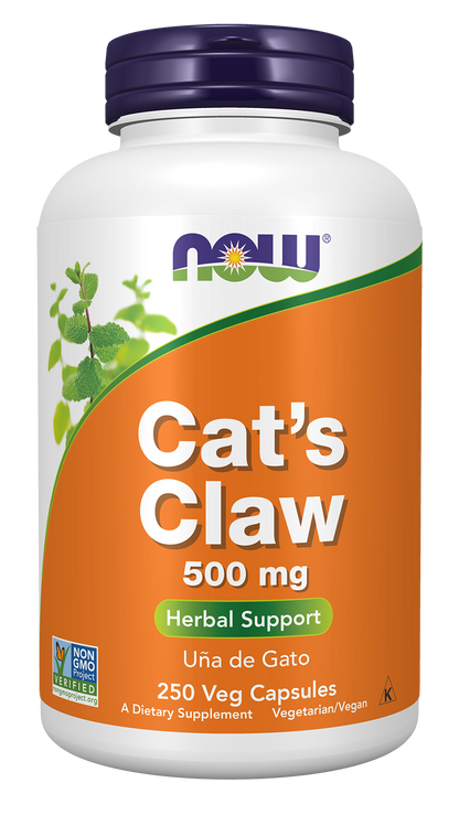 NOW Supplements, Cat's Claw  500 mg, Herbal Supplement, 250 Veg Caps