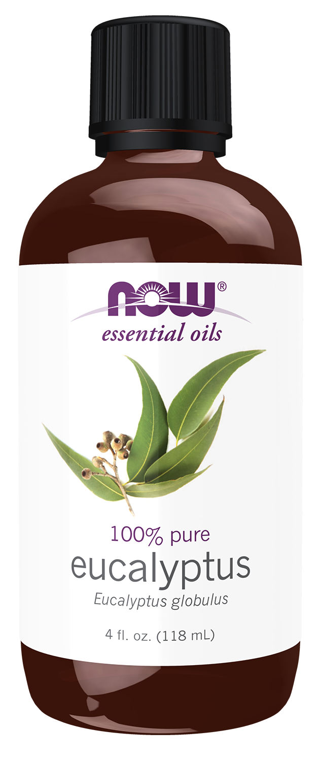 NOW Essential Oils, Eucalyptus Oil, Undiluted, Steam Distilled, 4 fl. oz