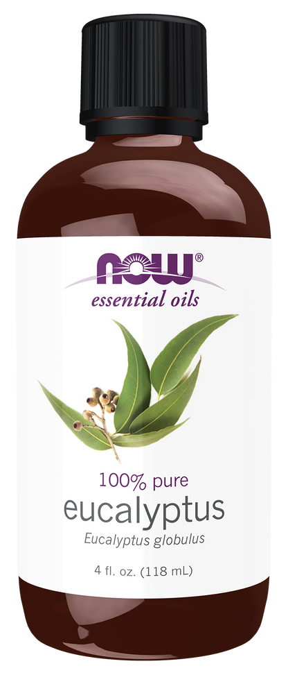 NOW Essential Oils, Eucalyptus Oil, Undiluted, Steam Distilled, 4 fl. oz