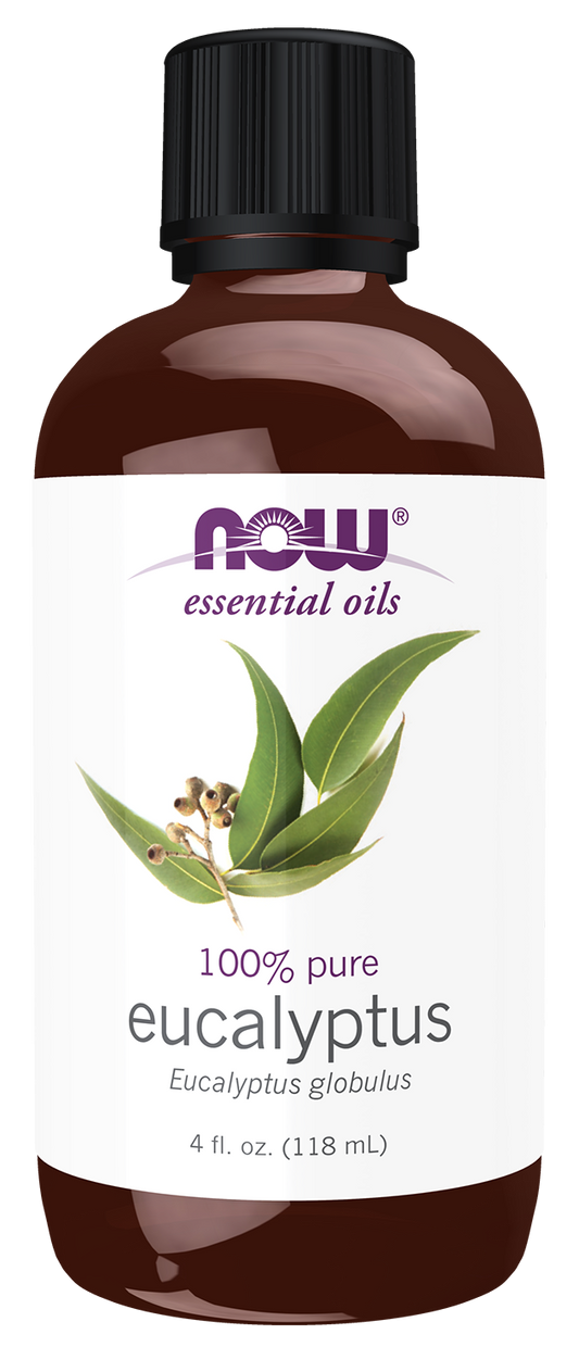 NOW Essential Oils, Eucalyptus Oil, Undiluted, Steam Distilled, 4 fl. oz