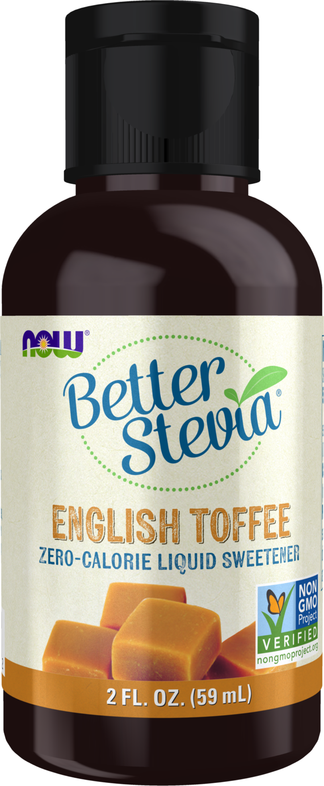NOW BetterStevia® English Toffee Zero-Calorie Liquid Sweetener, 2 fl. oz.