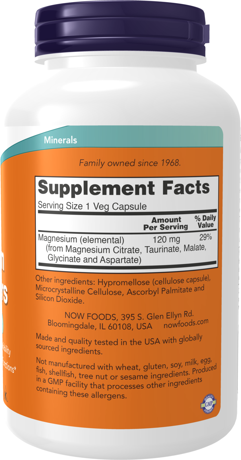 NOW Supplements, Magnesium Transporters, 5 Forms Magnesium, 180 Veg Caps