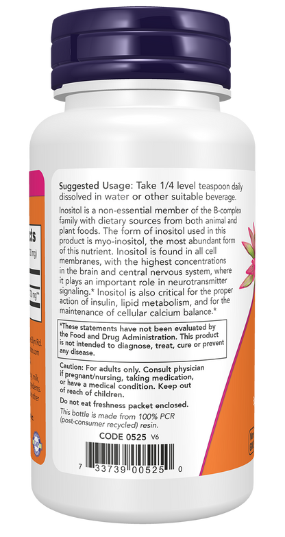 NOW Supplements, Inositol Powder, Cellular Health*, 2-oz