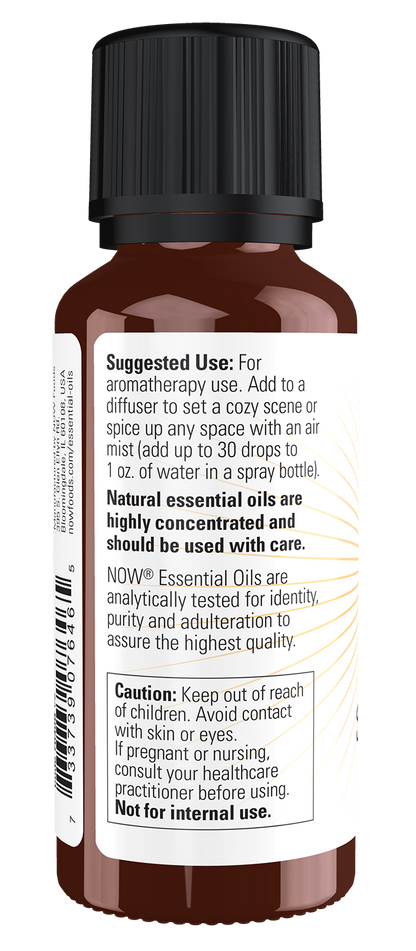 NOW Essential Oils, Spiced Cider Oil Blend, Citrus Spice Scent, 1 fl. oz