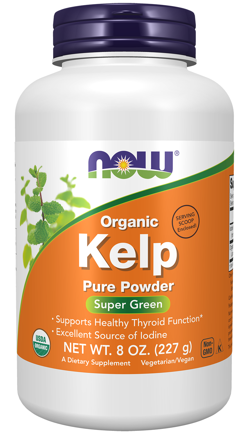 NOW Supplements, Kelp Powder, Certified Organic, Super Green, 8-oz