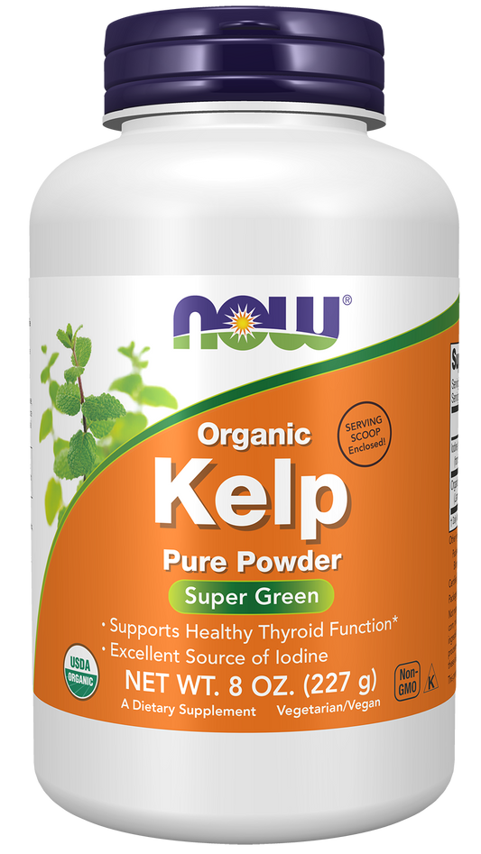 NOW Supplements, Kelp Powder, Certified Organic, Super Green, 8-oz