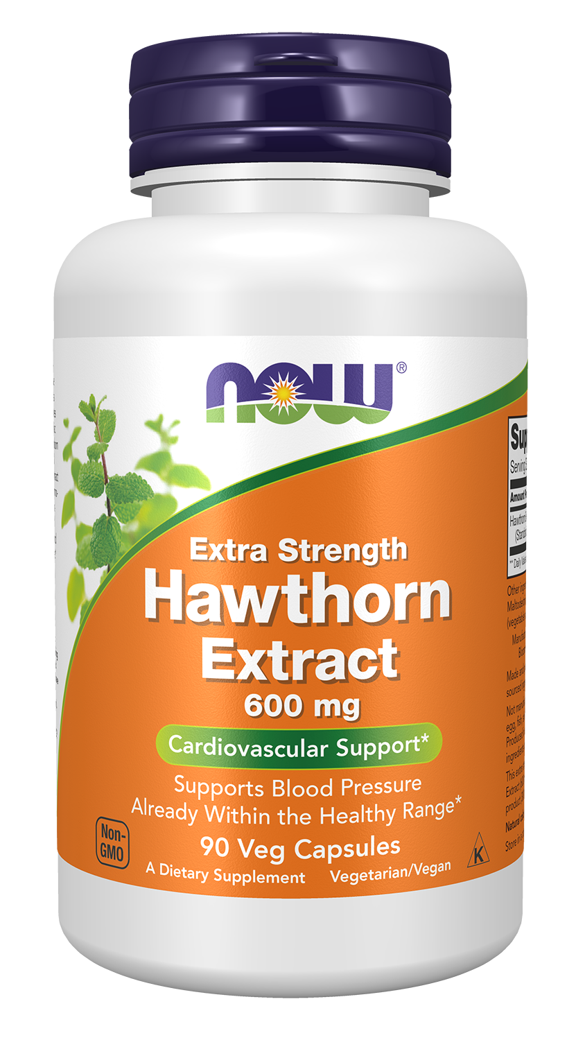 NOW Supplements, Hawthorn Extract 600 mg, Extra Strength, 90 Veg Caps