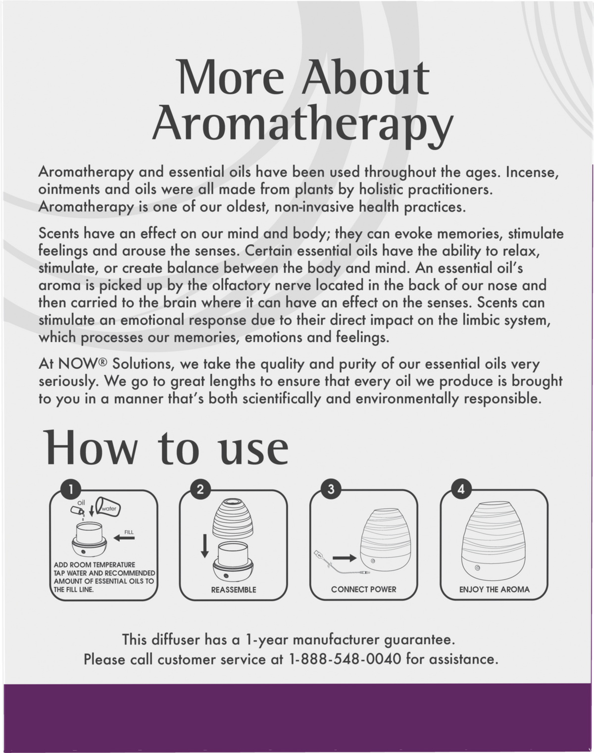 NOW Solutions, Ultrasonic Portable USB Aromatherapy Oil Diffuser, Heat Free