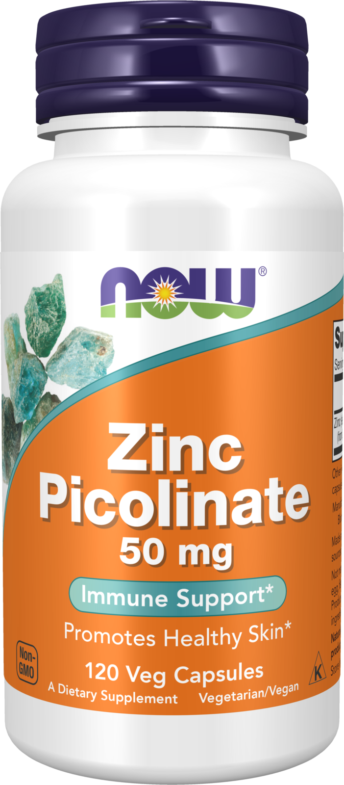NOW Supplements, Zinc Picolinate 50 mg, Immune Support*, 120 Veg Caps