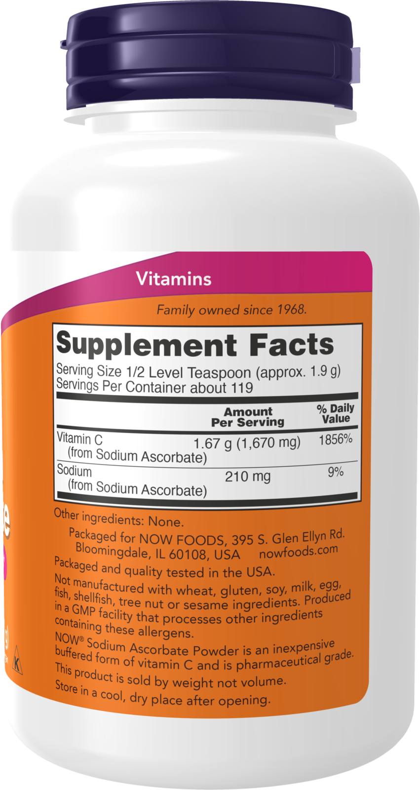 NOW Supplements, Sodium Ascorbate Powder, Antioxidant Protection*, 8-oz