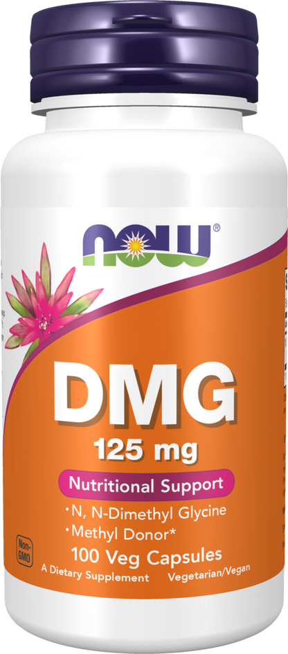 NOW Supplements, DMG 125 mg, Nutritional Support, 100 Veg Caps