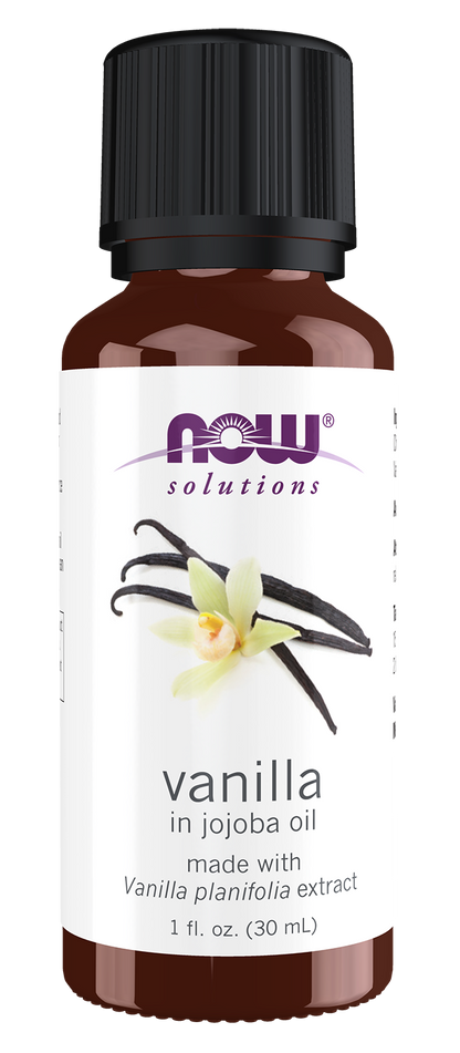 NOW Essential Oils, Vanilla Oil in Jojoba, 1 fl. oz.