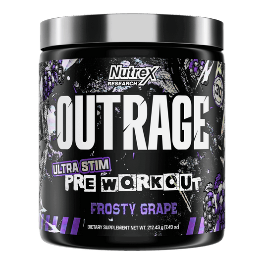 Nutrex Research OUTRAGE HIGH-STIM PRE-WORKOUT - FROST GRAPE 30 Servings