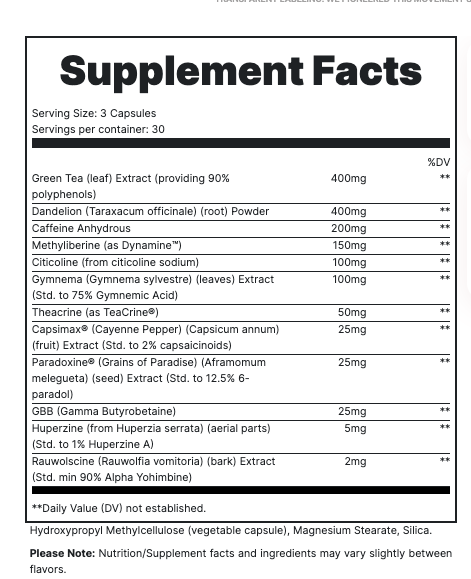 Redcon1 C-Burn Fat Burner
