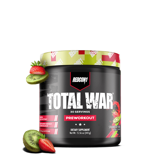 Redcon1 Total War Pre Workout - 30 Servings - Strawberry Kiwi