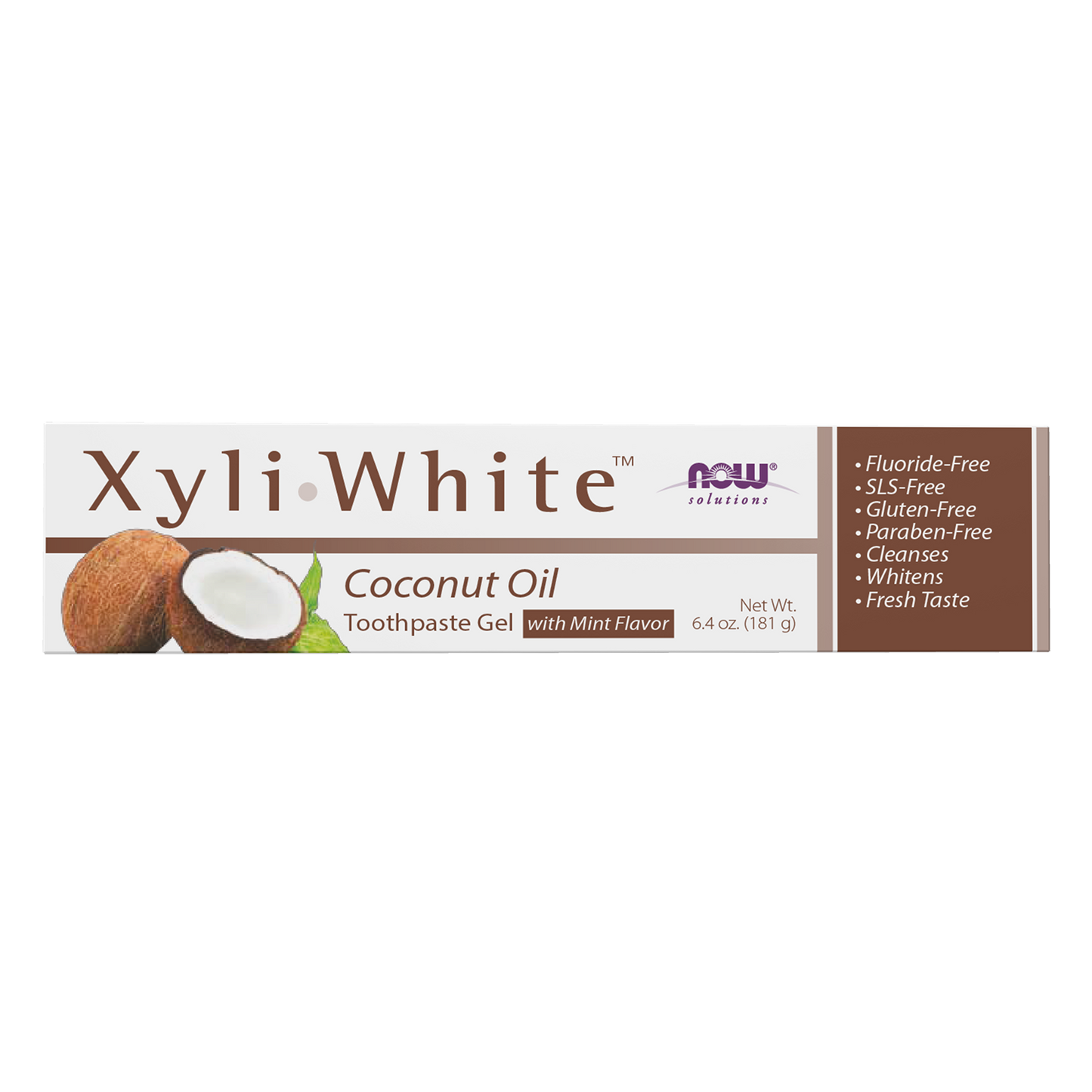 NOW Solutions, Xyliwhite™ Toothpaste Gel, Coconut Oil, 6.4 oz