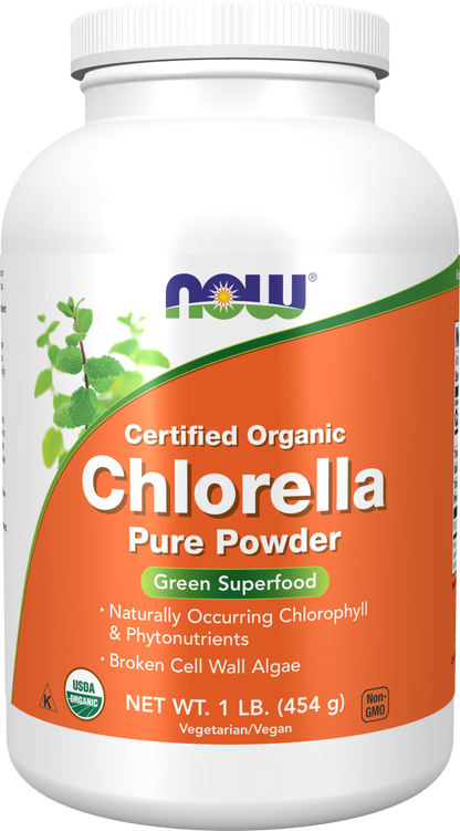 NOW Supplements, Organic Chlorella Powder, 1 lb