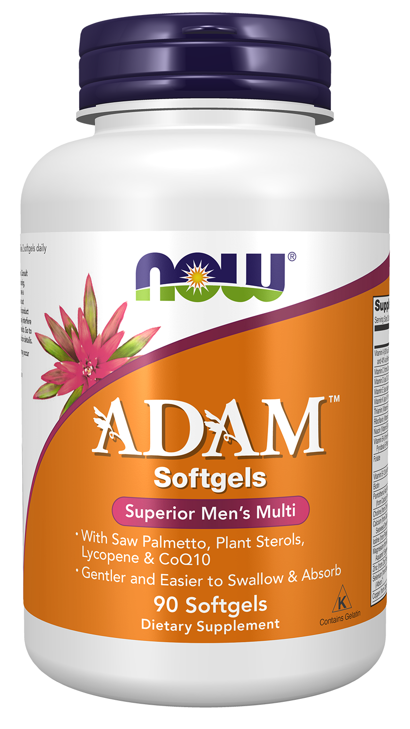 NOW Supplements, ADAM™ Men's Multivitamin, 90 Softgels