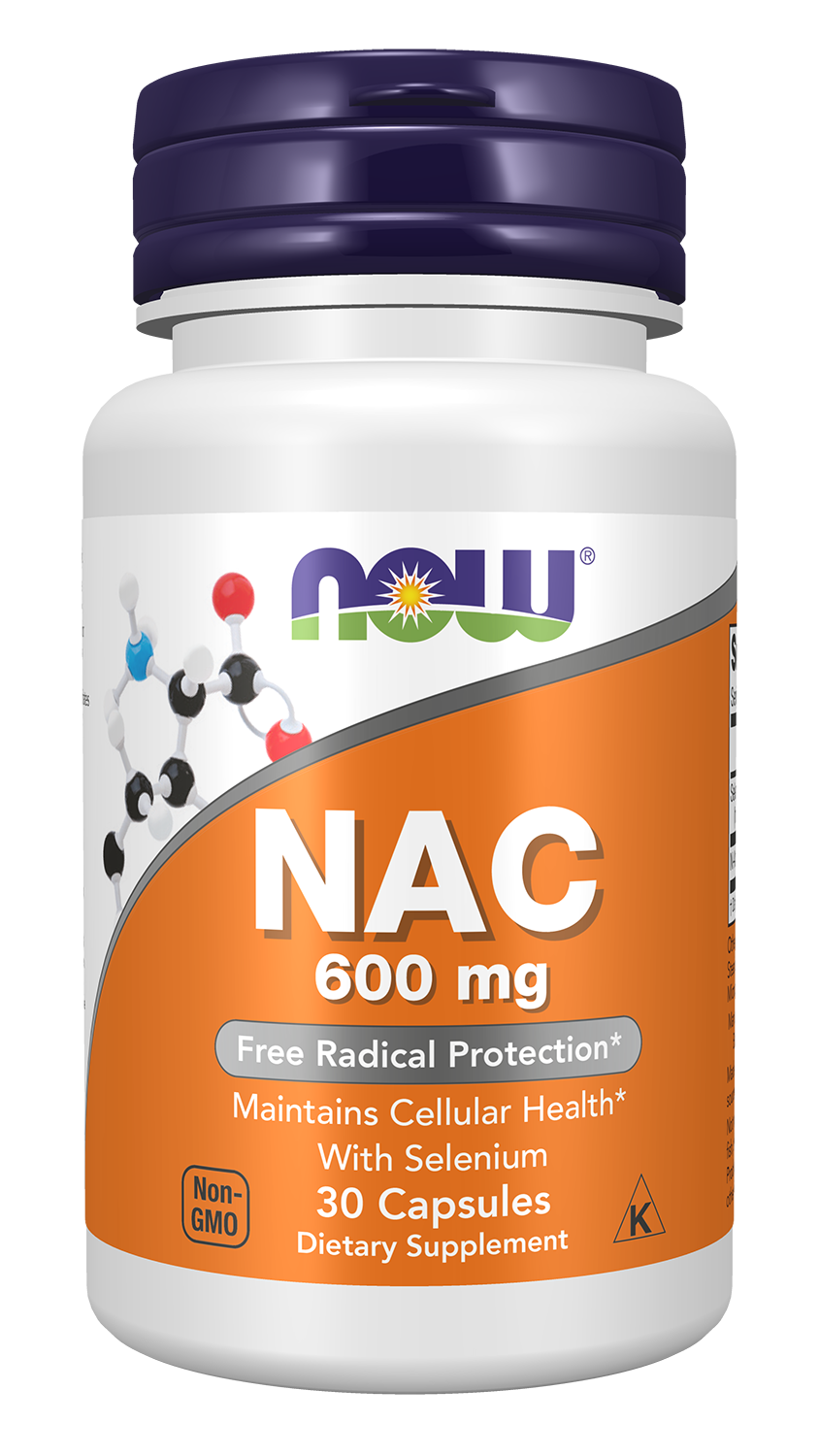 NOW Supplements, NAC (N-Acetyl Cysteine) 600 mg with Selenium 30 Capsules