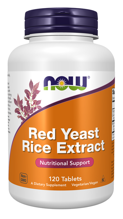 NOW Supplements, Red Yeast Rice 1,200 mg, Nutritional Support, 120 Tablets