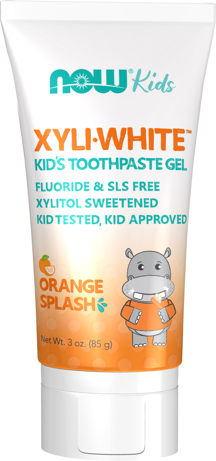 NOW Solutions, Xyliwhite™ Toothpaste Gel for Kids, Orange Splash Flavor, Kid Approved! 3-Ounce, packaging may vary