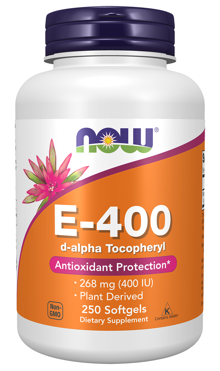 NOW Supplements, Vitamin E-400 IU, D-Alpha Tocopheryl, 250 Softgels