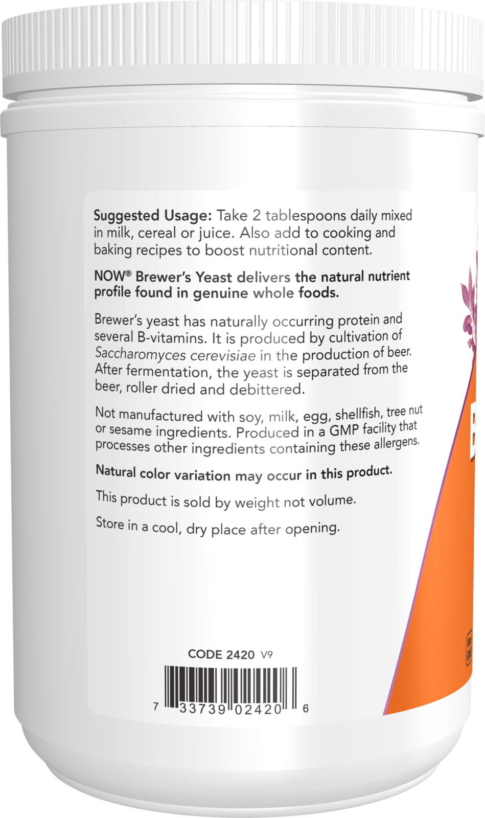 NOW Supplements, Brewer's Yeast Powder, Super Food, 1 lb