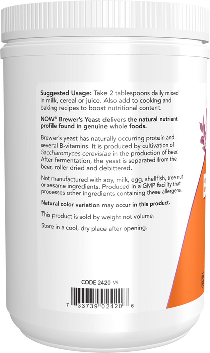 NOW Supplements, Brewer's Yeast Powder, Super Food, 1 lb