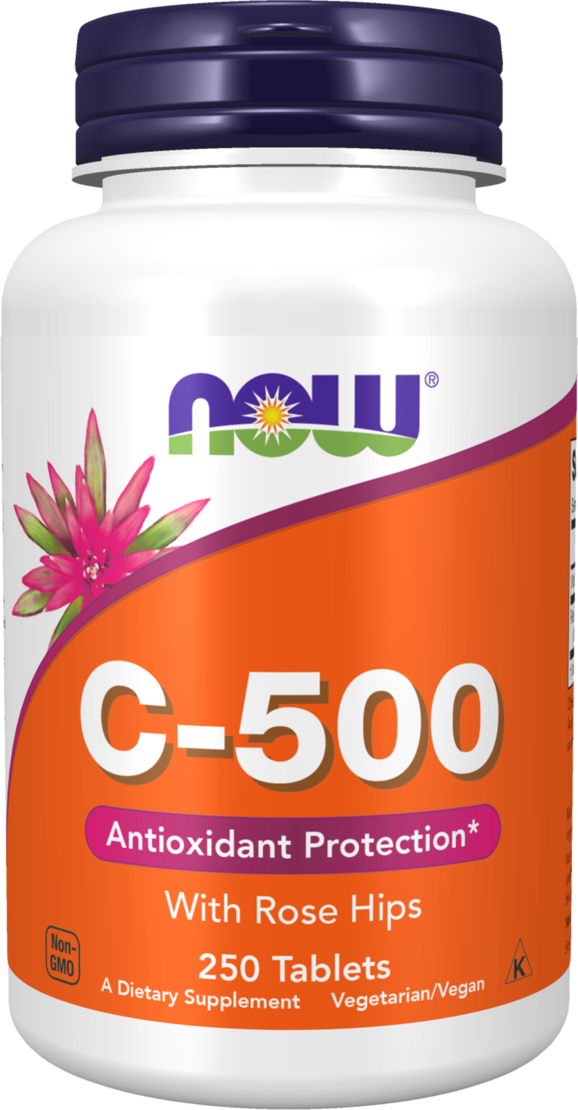NOW Supplements, Vitamin C-500 with Rose Hips, 250 Tabs