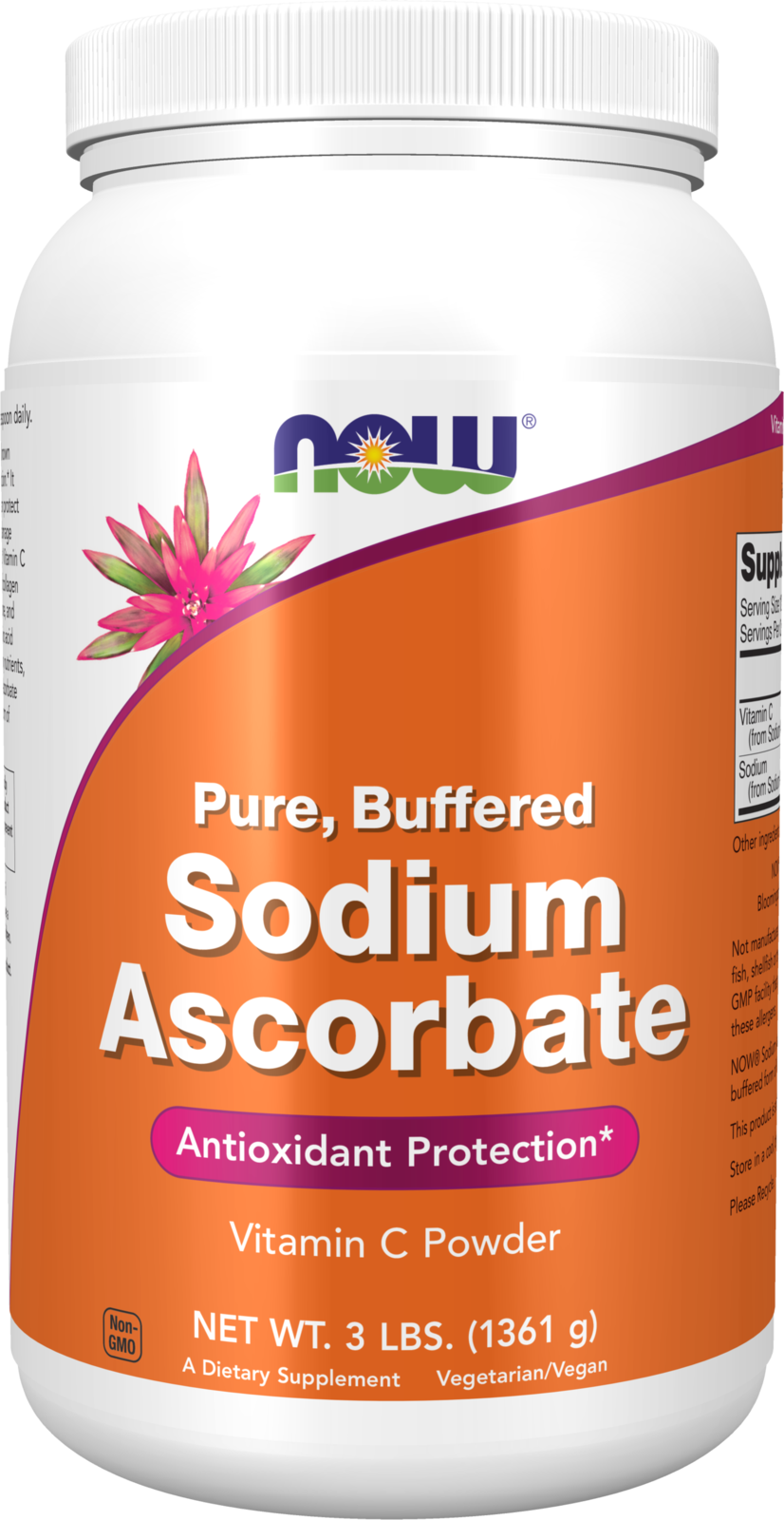 NOW Supplements, Sodium Ascorbate Powder, Antioxidant Protection*, 3-lb